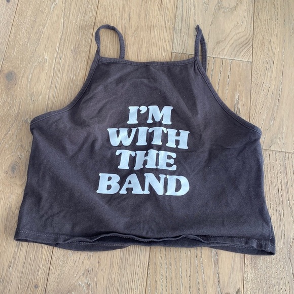 Tops - I’m with the band crop top